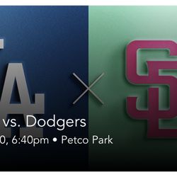Dodgers Vs padres Tickets!!!
