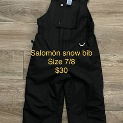Salomón Snow Bib Size7/8 $30