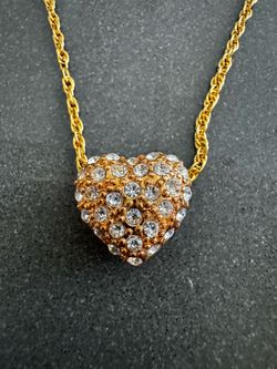 Goldstone Heart Pendanr Necklace