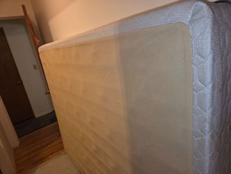 Queen box spring and bed frame