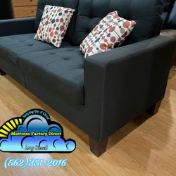 Blue Sofa Couch New Two Seater Nuevo Azul