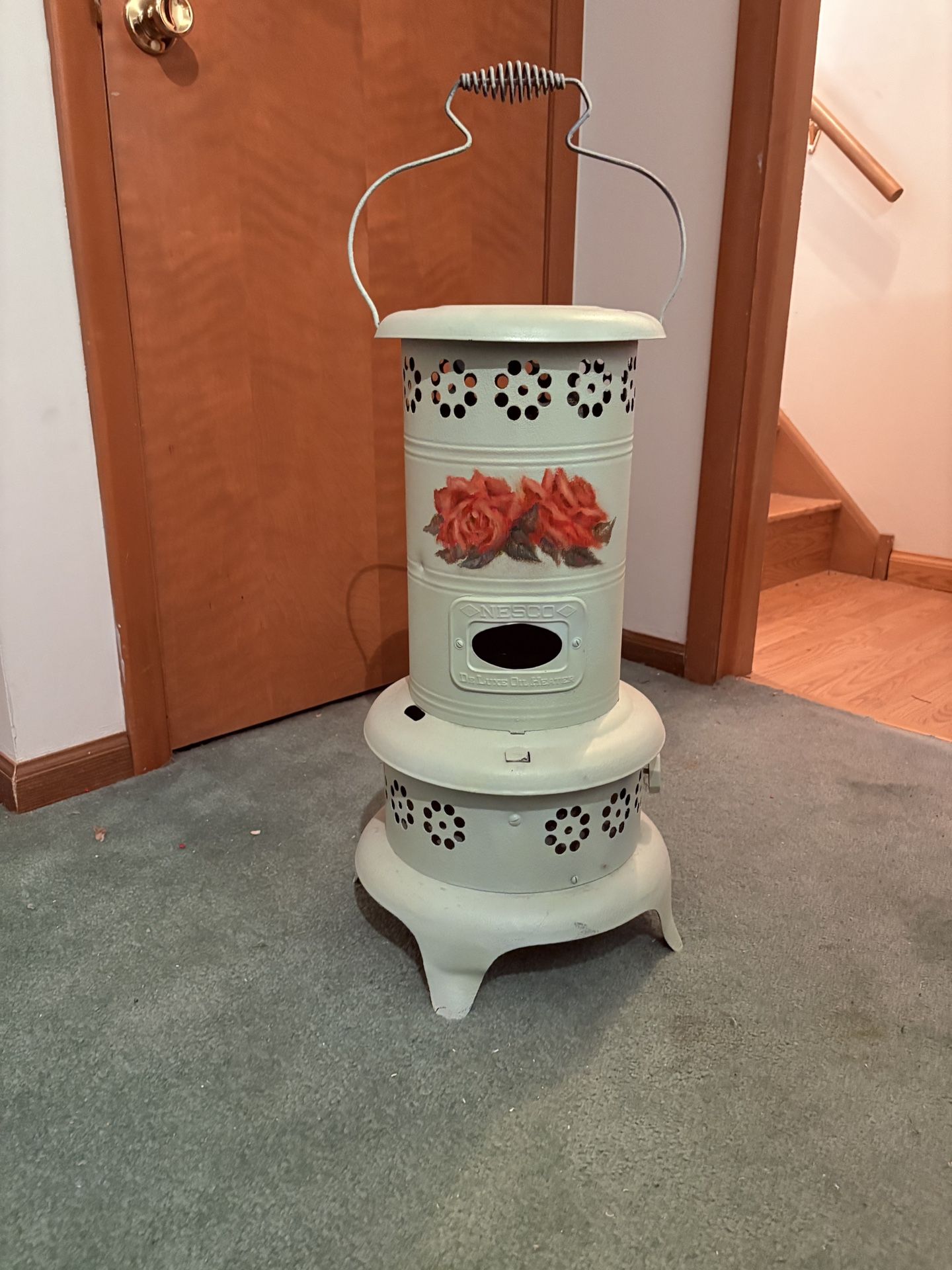 Vintage Floral Kerosene Heater ~ Display Only • $50