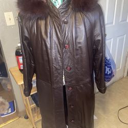 Women’s leather coat