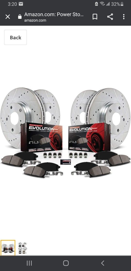 K4140 POWER STOP FRONT / REAR BRAKE KIT Toyota Pontiac Lexus