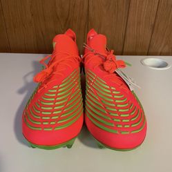Adidas Predator Edge.1 Low SG Solar Red Green Soccer Cleats Men's Size 12 GW1010