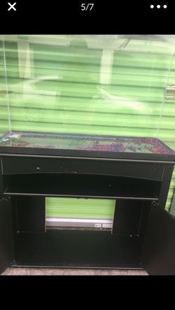 100 gallon fish tank and a stand