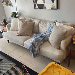 Couch with cushions