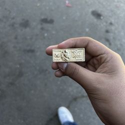 Gold Plated 100 Bill Double Ring