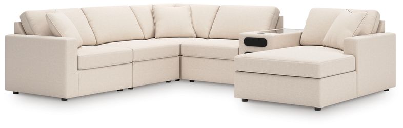 Modmax Oyster 6-Piece Sectional with Audio System and Chaise