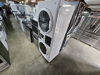 Blow Out Sale Warehouse Full Of Nice Lightly Used Washer Dryer Refrigerator Oven Stove Stackable Free Warranty Only 65for Financing Samsung GE WHIRLPO