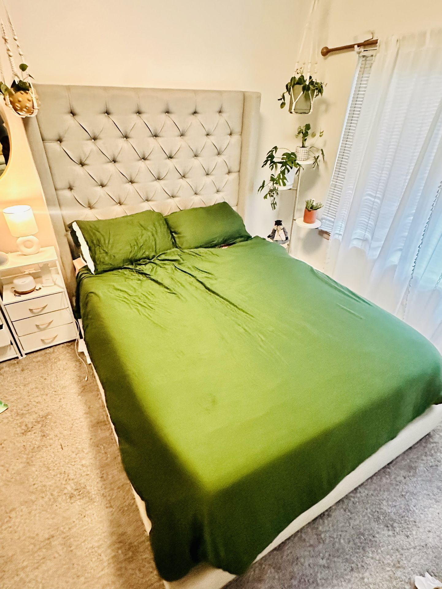 Grey Queen Bed Frame For Sale 
