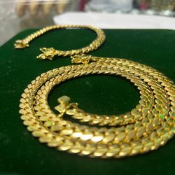 14k Chain And Bracelet Plus Free Ring With Purchase Gold Bonded