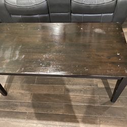 Dark brown coffee table