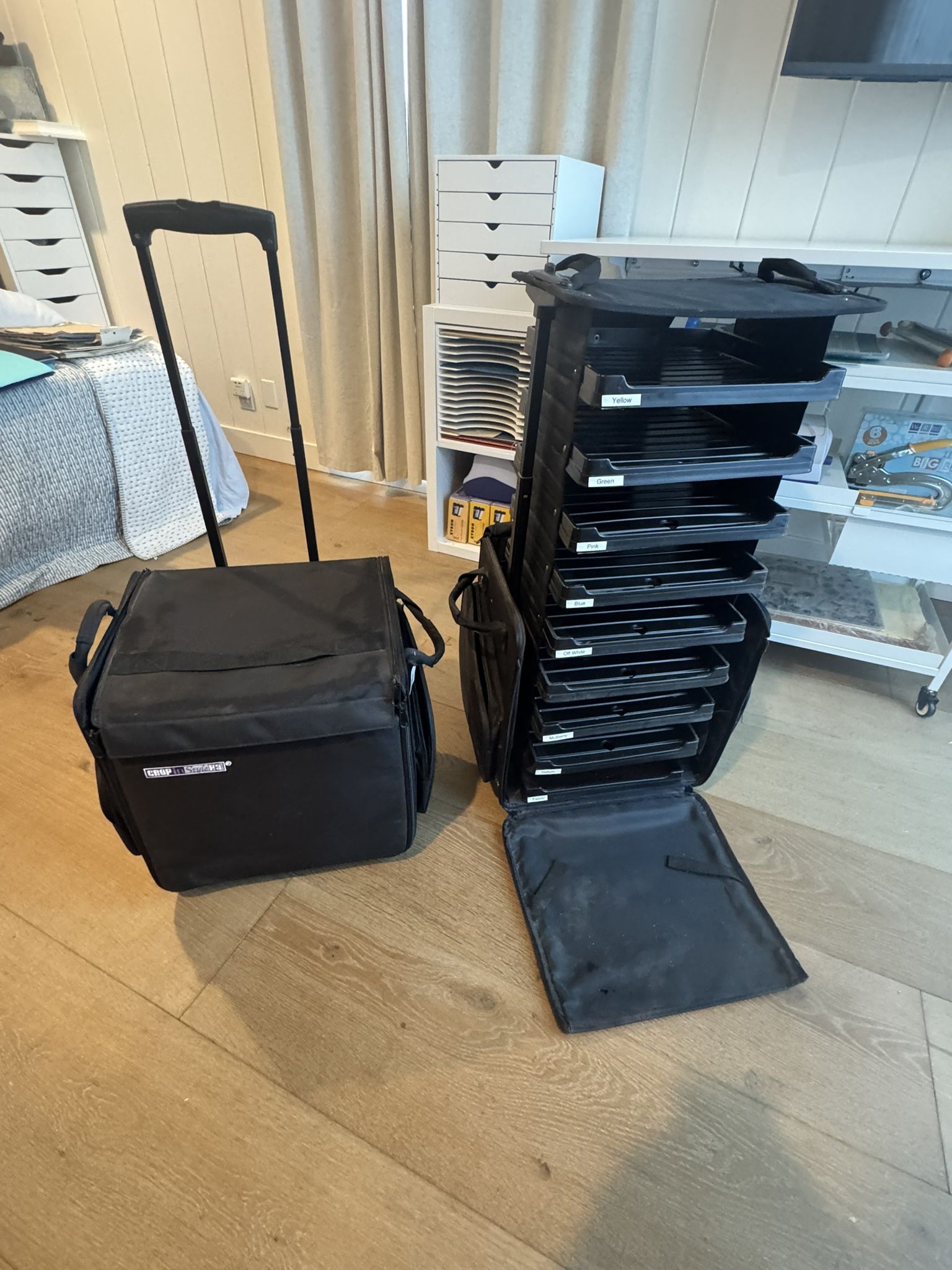 π¨ Crop In Style P3 Rolling Craft Carriers β $60 Each (Black, Gently Used) π¨