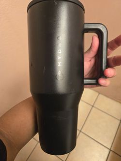 Black hydrojug cup 40 oz straw w handle
