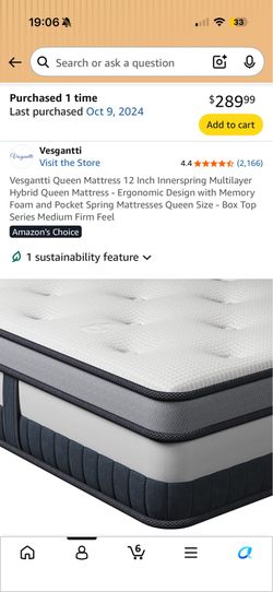 Queen foam and coil hybrid mattress