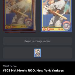 hal Morris Baseball Card 