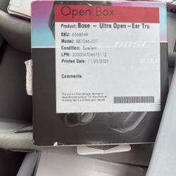 Bose Ultra Open Earbuds -Open box 