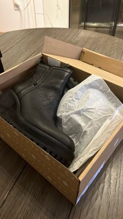 Zodiac Julie Black leather Platform Wedge Size 8