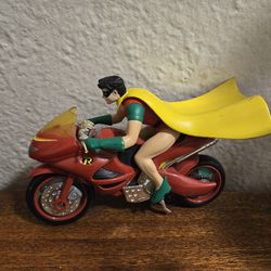 PENDING SALE Corgi Batman The Robin Cycle 1:16 Die-Cast 2000 Superhero Motorcycle 