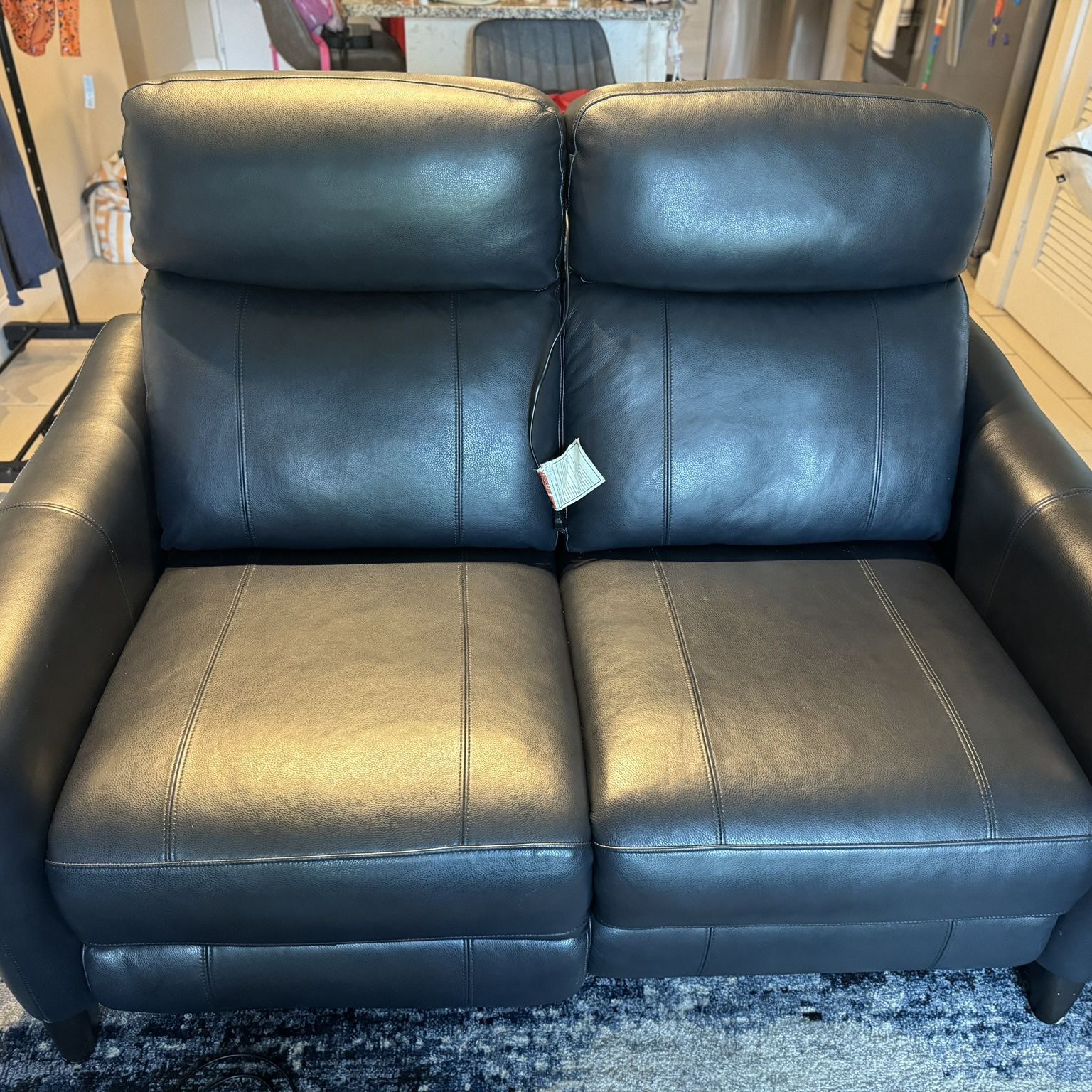 Power Reclining Leather Couch 
