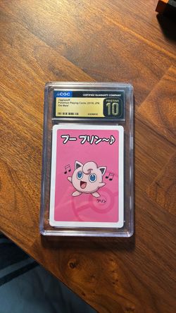 Jigglypuff Old Maid Certified Pristine 10 Graded Red Play Deck Pokémon Card