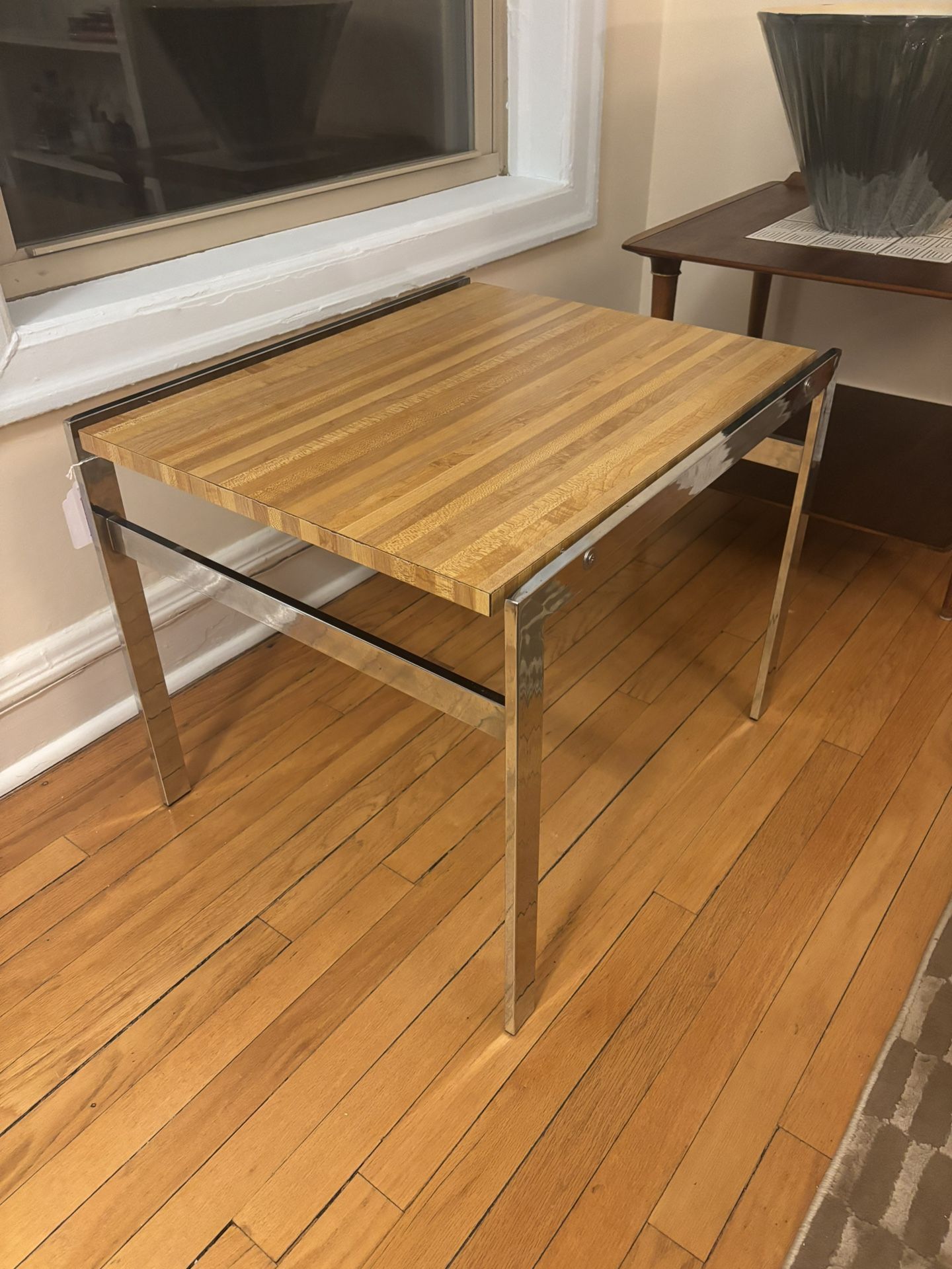 Mid Century Chrome End Table