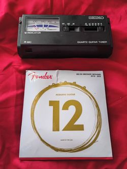 Seiko guitar tuner fender acoustic guitar 80/20 bronze wound strings