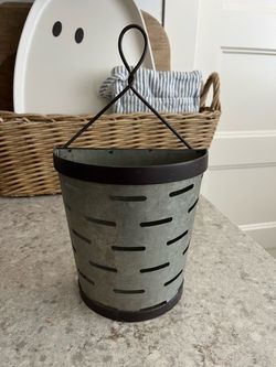 Galvanized wall planter $5