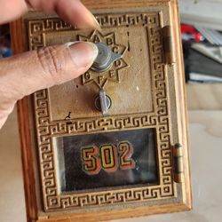 Piggy Bank - 50s/60s Post Office Wooden Box