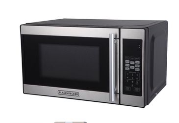 BLACK+DECKER 0.7 Cu Ft Microwave 700W Stainless Steel Turntable New In Box
