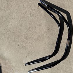 Updated - Bicycle Black Steel Handle Bars, Seat Posts, And Seats