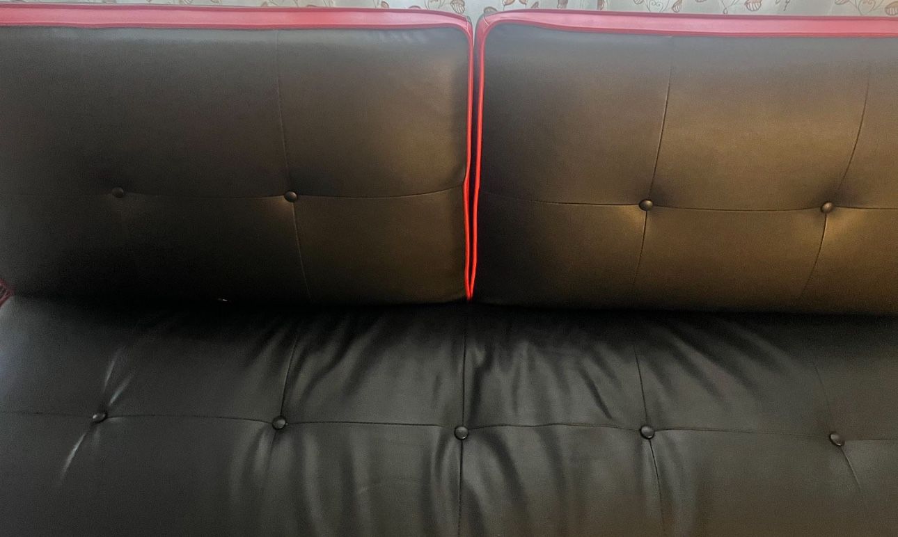 | Black & Red Bluetooth Speaker Futon Sofa