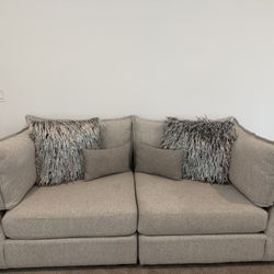 Love Seat Splits N The Middle Grey Color
