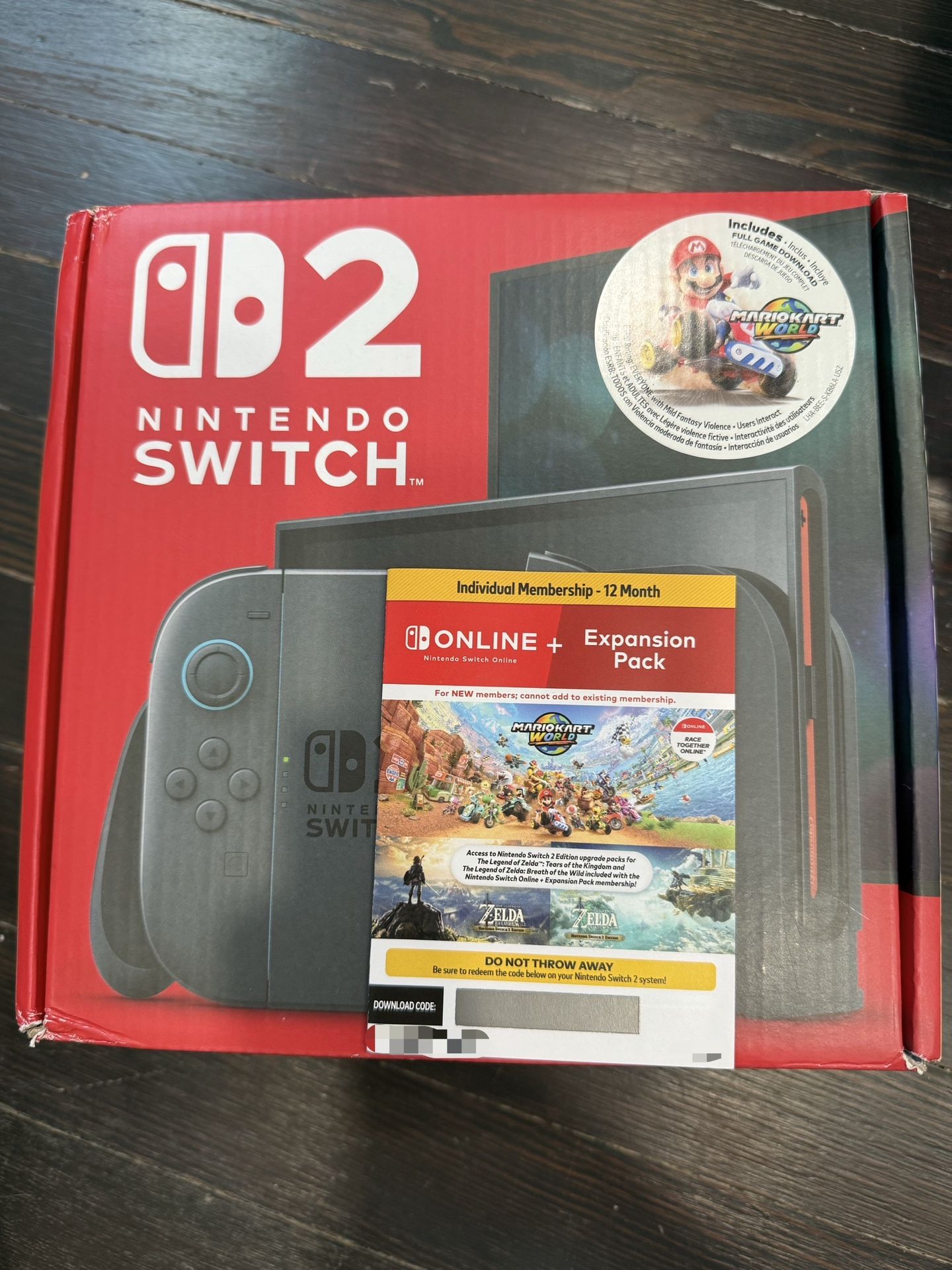 Switch 2 Bundle With Mario Kart 12-Month Membership + Expansion Pack