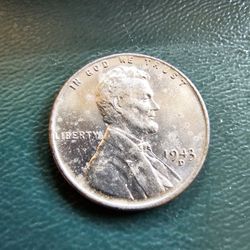 Penny Steel, 1943D Very Good Condition 