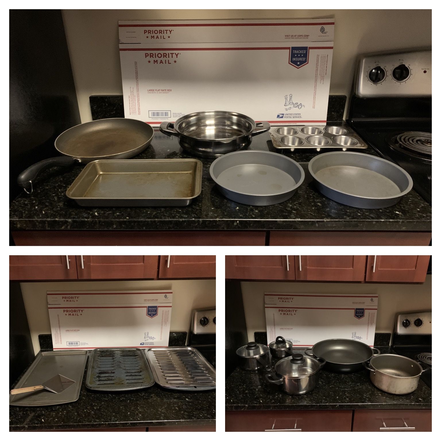 16 Piece Lot of Pots, Pans, and Bakeware for Kitchen