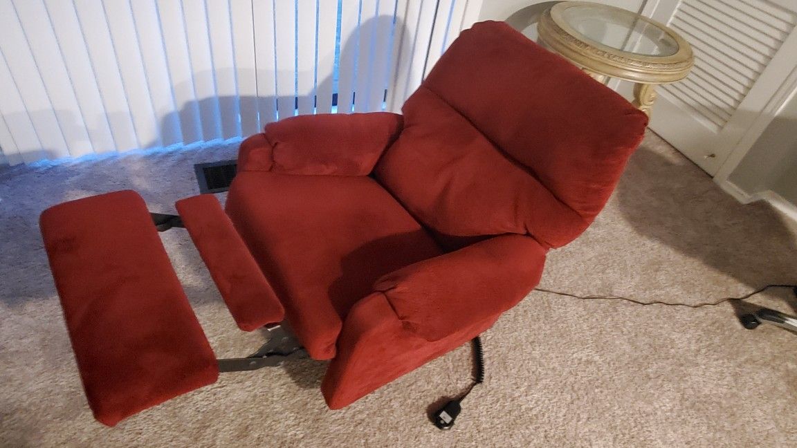 Best Home Furnishing Burgundy Electric Recliner VELVET