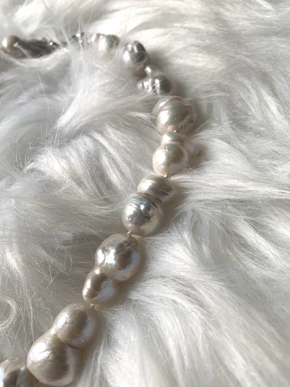 Freshwater Pearl Choker Necklace Baroque Shape