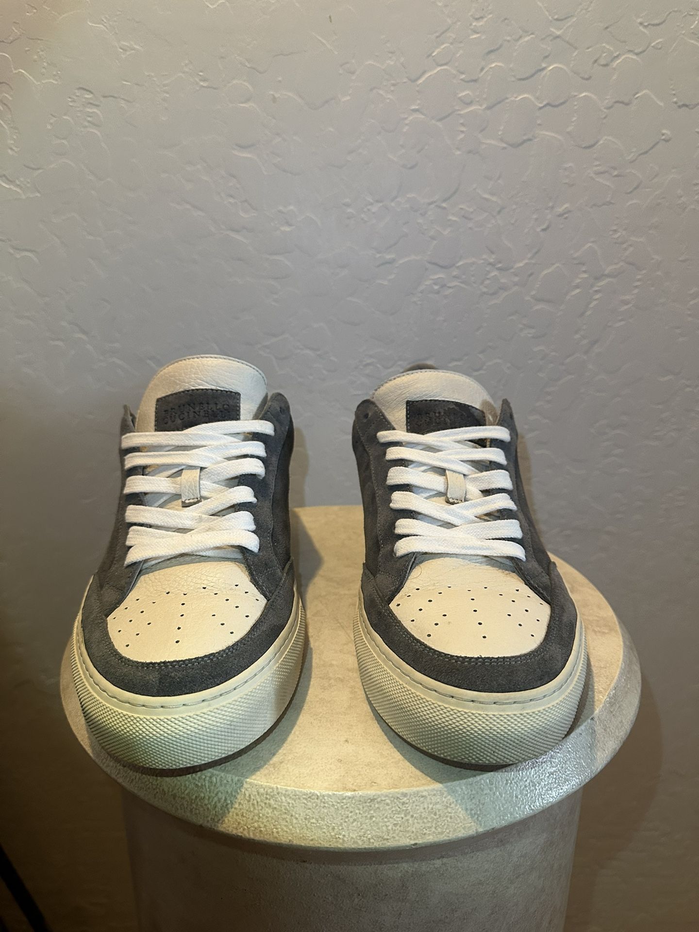 Brunello Cucunelli Grey Suede Italian Sneakers