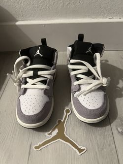 New Kids Size-Nike Jordan 1 MID SE CRAFT (TD) Cement Grey/Black-White 10c