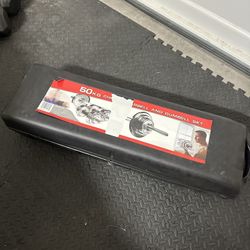 Chrome Barbell & Dumbbell Set