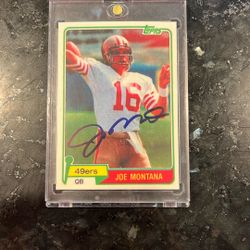 Joe Montana Signed Card – Beckett Authenticated – 49ers Legend