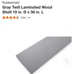 5 New Rubbermaid Shelfs