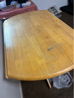 Little round wooden table brought from the Philippines