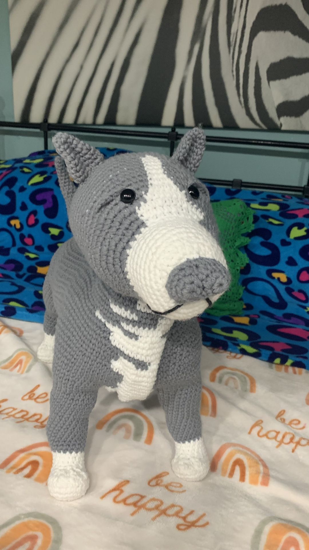 Perro Pitbull Hecho A Crochet