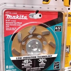 MAKITA 4 - 1/2" (114 mm) DIAMOND CUP WHEEL