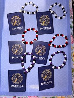 One piece card Kandi bracelets festival raves