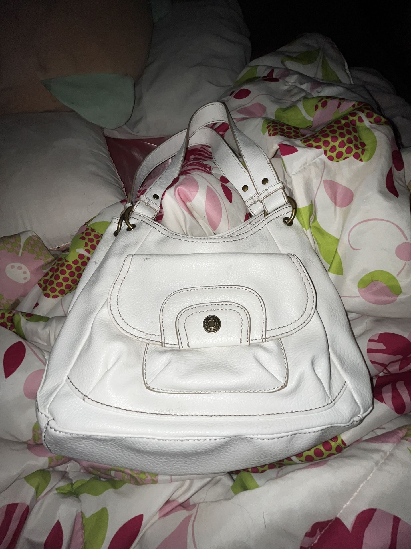Cute stylish white purse