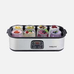 SOKANY Yogurt Maker With Adjustable Temperature Time And 8 Glass Jar